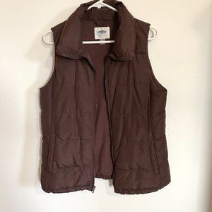 Old Navy brown puffer vest
